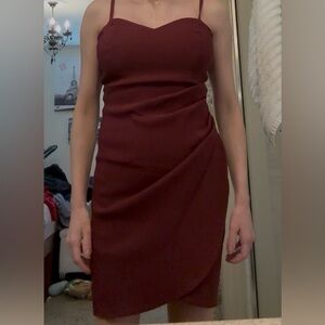 NWT small Crystal Doll Burgundy Midi Dress